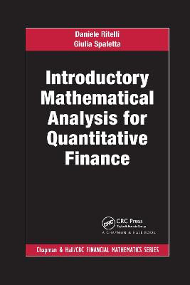 Einführende mathematische Analyse für quantitative Finanzen - 9781032336572