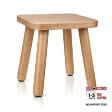 9" Small Wooden Step Stool - Solid Wood Stool for Adults
