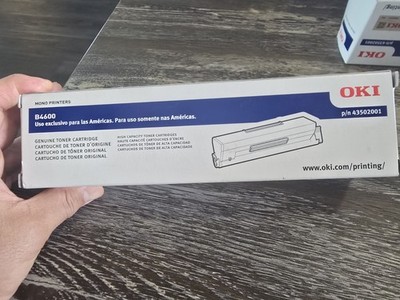 NEW Genuine OKI B4600 Mono Printer Toner Cartridge Black p/n 43502001 High Yield