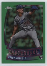 2023 Topps Chrome Update Youthquake Green Refractor 89/99 Bobby Miller 0w3