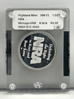 National Rifle Association NRA 1 Troy Oz .999 Fine Silver Highland Mint ~ SAC