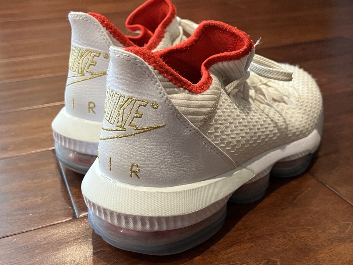 Nike CI2668 100 LeBron 16 White Red Mens 8 Draft Night Basketball