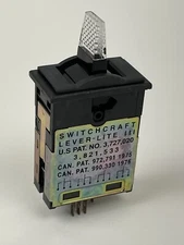 Switchcraft Lever-Lite III Illuminated Switch / Non-Locking - NOS