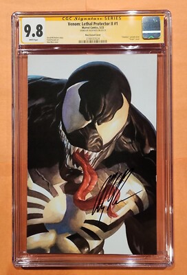 VENOM Lethal Protector II #1 Signed Alex Ross Timeless Variant CGC