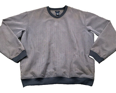 【XL】Golfickers V neck Pullover Dockers Golf Mens Pullover Windbreaker Sz M Blue Gray Plaid V-Neck