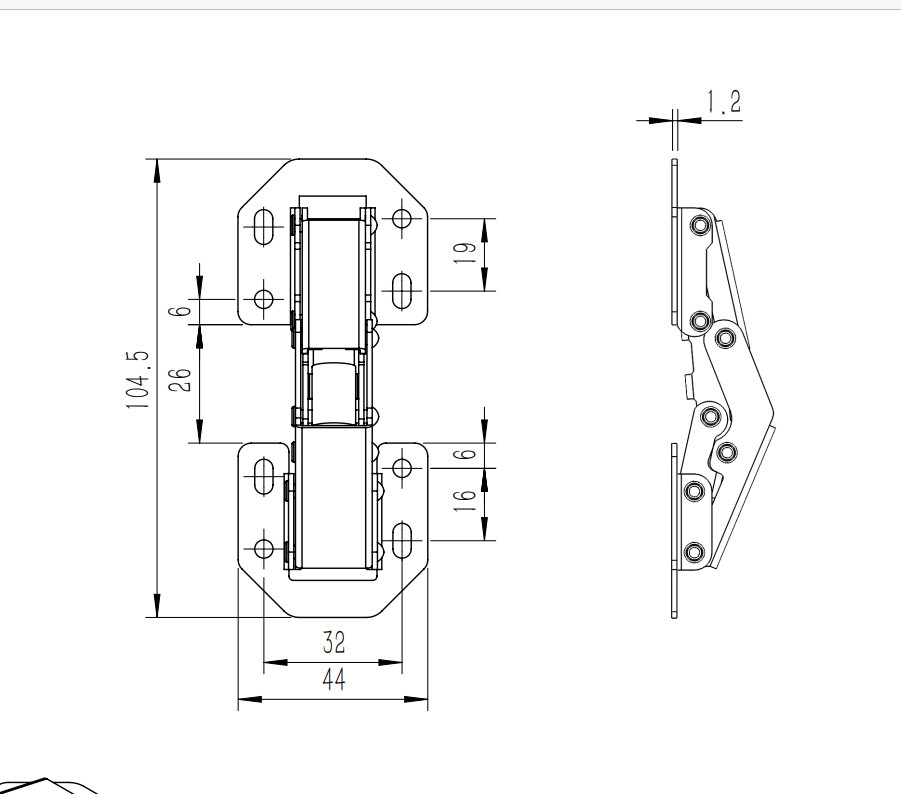Spring Hinge Autocad Concealed Hinge Cad