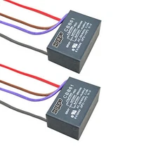 2-Pack Capacitor for Hampton Bay Ceiling Fan 4.5uf+5uf+6uf 4-Wire CBB61
