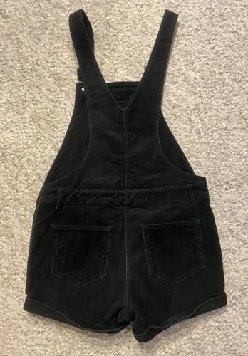 Kenzo Paris corduroy short overalls black w/rose gold accents girls Sz 14 EUC - Picture 2 of 8