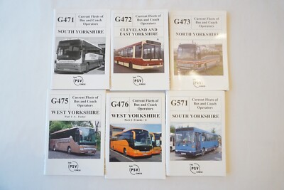 PSV Circle Yorkshire Gebiet Bus Reisebus Flotte Liste Buch x 6