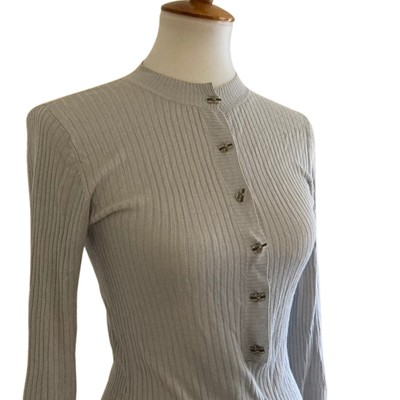 Avita Powder Blue Bamboo Knit Sweater, Small