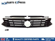VOLKSWAGEN PASSAT B8 R-LINE 2015-2019 FRONT UPPER TOP RADIATOR GRILL GLOSS BLACK