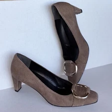 Stuart Weitzman Taupe Buckle Women's Shoes 8.5 M