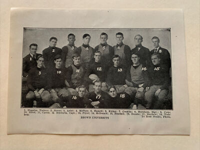Brown University Bears Rhode Island 1906 College Football 5X7 Picture