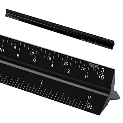 12'' Architectural Scale Ruler, Aluminum Scale, Triangular Ruler, Scale Ruler for