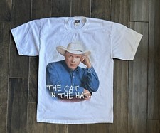 Vintage Garth Brooks The Cat In The Hat Has 9 Lives Double-Sided T-Shirt Sz M