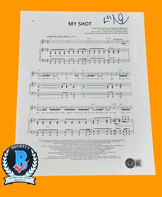 LIN-MANUEL MIRANDA SIGNED MY SHOT HAMILTON