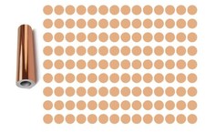 Dots Round Vinyl Color Coded Inventory Label Chrome Rose Gold 1/4 Inch Stickers