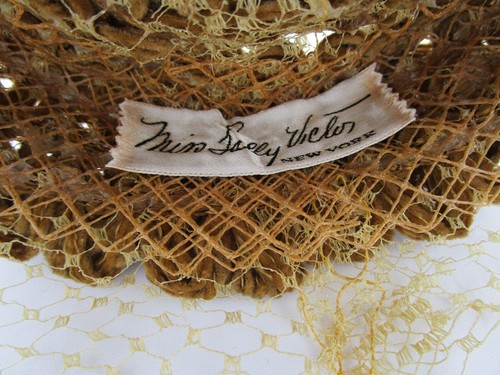 Cappello vintage Miss Sally Victor verde oliva con rete - Foto 3 di 5