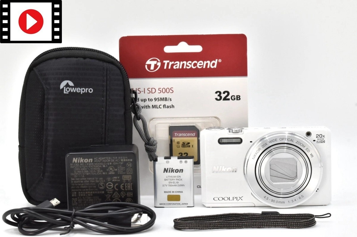 [Almost unused] Nikon Coolpix S7000 White 16MP 20x Digital Camera from Japan