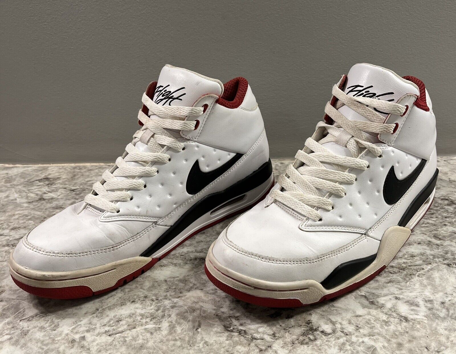 Nike Air Flight Classic White Basketball Sneakers 414967-100 Mens Size 8