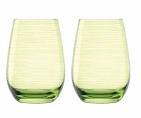Trinkglas Twister Becher GrüN Set Trinkbecher Glas Universalbecher Wasserglas