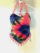Multi Color Youth Halter Top Dance Costume