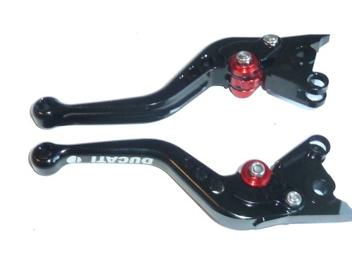 DUCATI ST3 S ABS 2003-2007 SHORT BLACK BRAKE & CLUTCH LEVERS SET RACE ROAD R15C - Picture 6 of 9