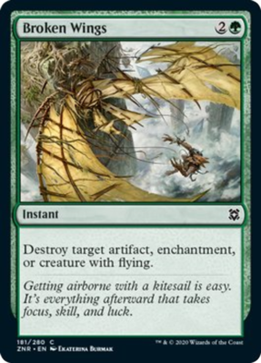 broken green cards mtg Magic The Gathering - Commander Masters - Broken Wings main image 0
