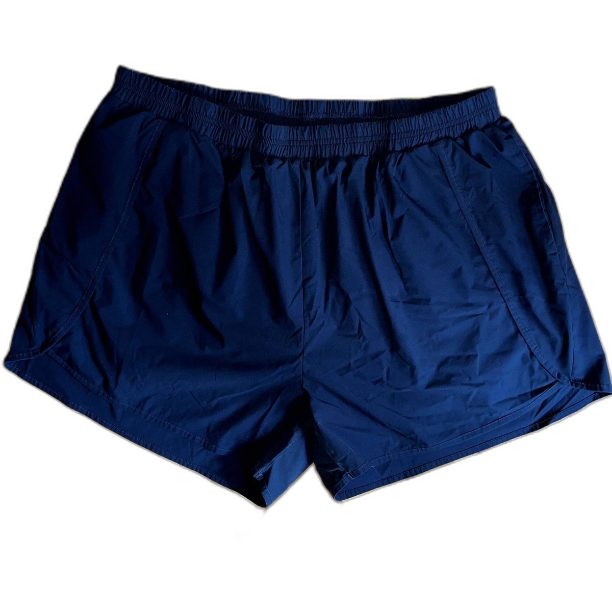 Lafaris Plus Size Workout Yoga Shorts Navy Blue Gym Athletic