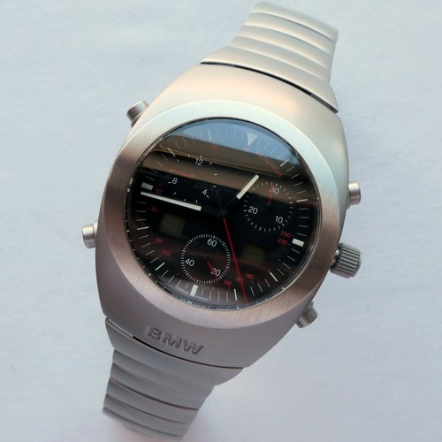 BMW Motorsport Racing Car Accessory Digital Alarm Swiss Made Chronograph Watch - Picture 7 of 12