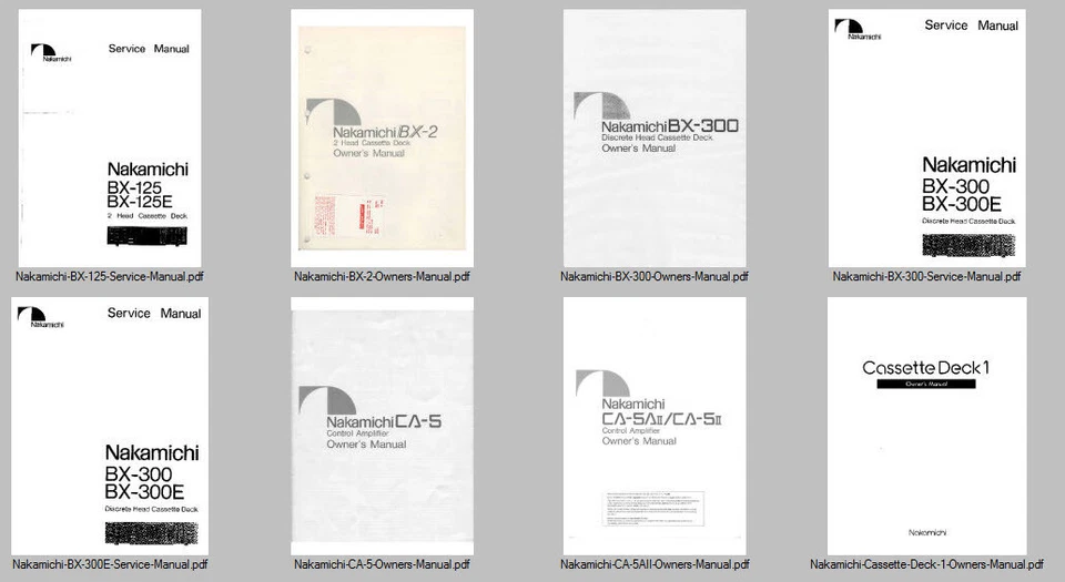 Nakamichi Manuales de Servicio Cassette Decks Esquemas HiFi Audio Computadora DVD! Foto 4 de 4