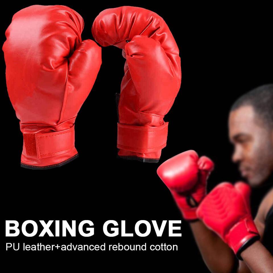  Sparring Boxing Gloves PU Leather Adult Kickboxing Gloves for Hand
