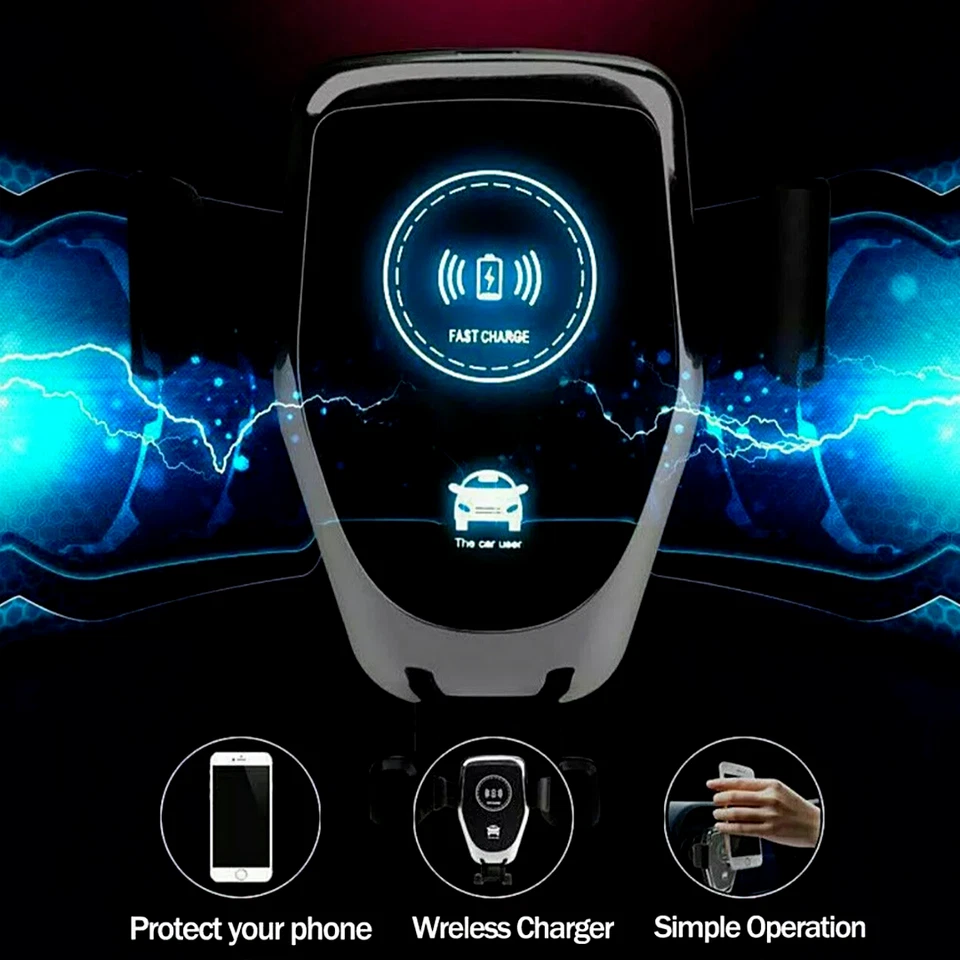 Cargador de Auto Coche Carro Inalambrico para telefonos iPhone Samsung LG Google - Image 3 of 4