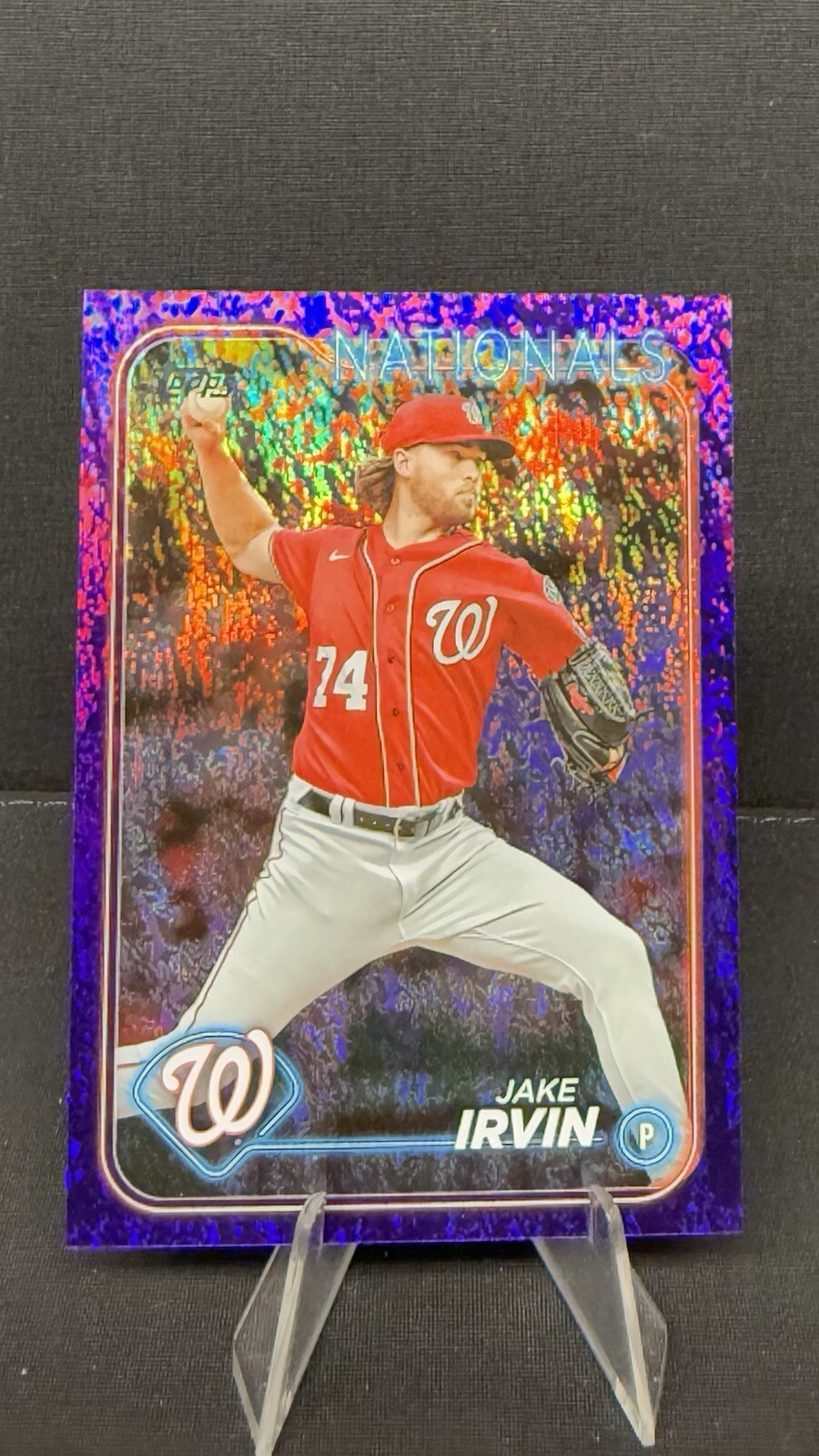 2024 Topps Series 2 Purple Foil #621 Jake Irvin 799 Washington Nationals Rookie Card