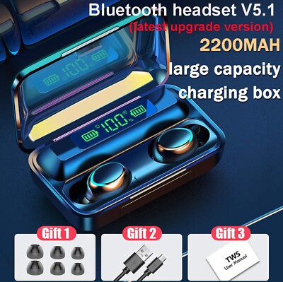 TWS 9D Kopfhörer Bluetooth 5.1 Touch Control In-Ear Ohrhörer Wireless Headset