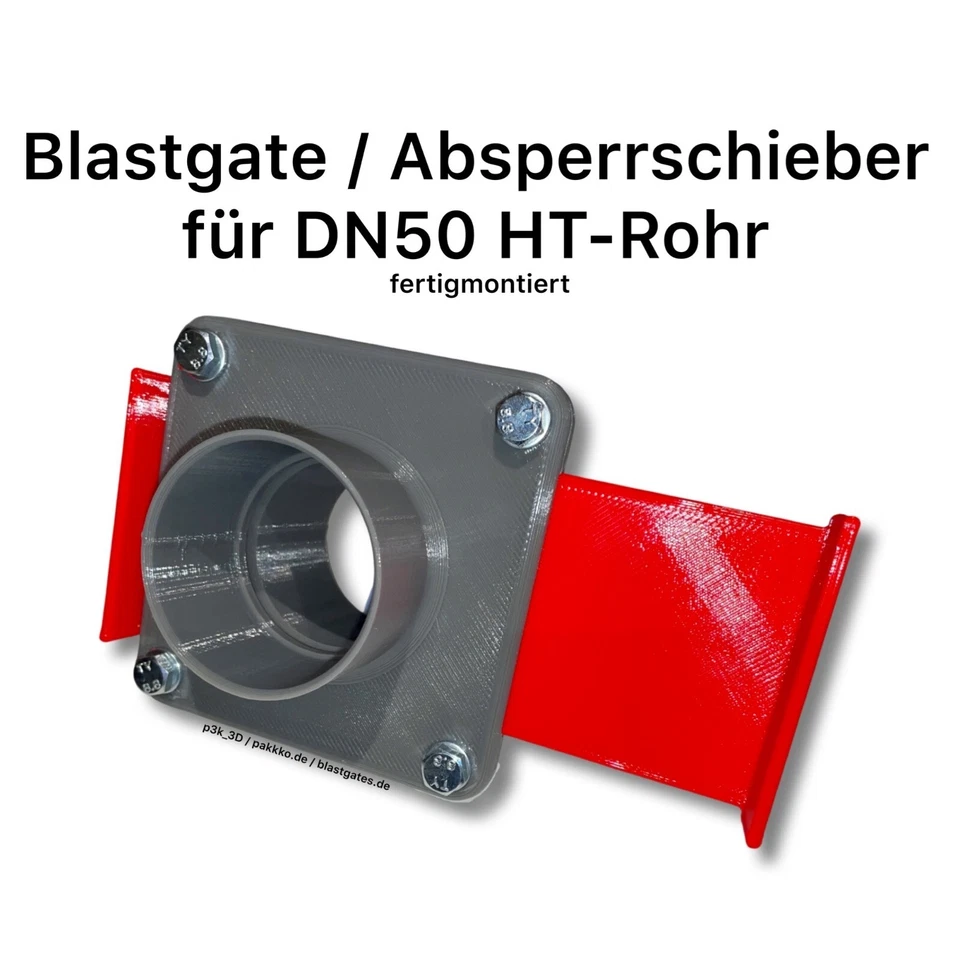 DN50 50mm HELDEN Blastgate Absperrschieber Sperrschieber Absauganlage Werkstatt - Bild 2 von 4