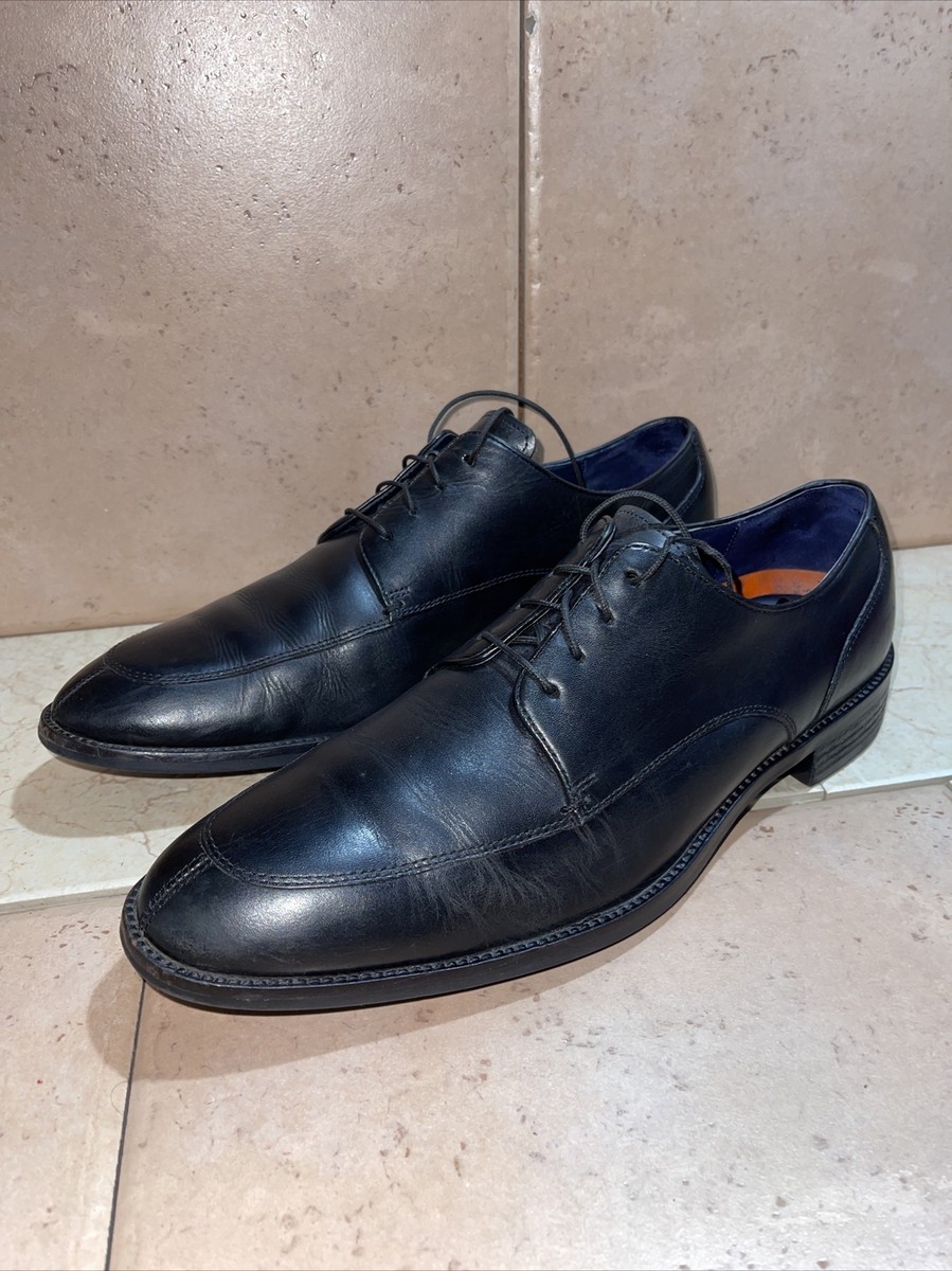Cole Haan Lenox Hill Split Toe Oxford Black Leather Shoes  display picture 2