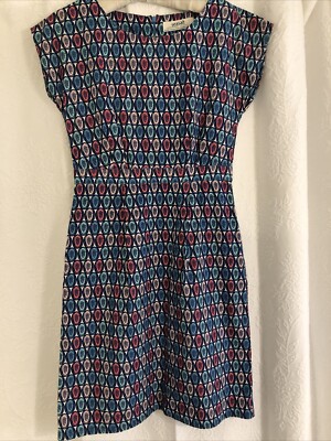 Seasalt Cornwall UK 8 Retro 1950 s Style Cotton Talskiddy Dress US 2/4