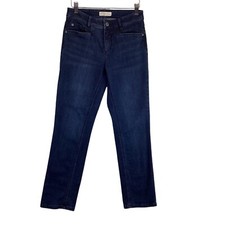 J. Jill Blue Denim Jeans Size 2P Petite Smooth Fit Straight Leg Stretch Mid-Rise