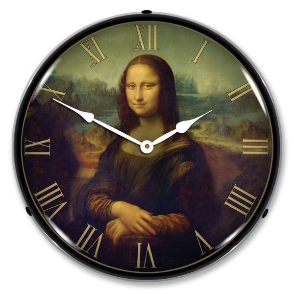 Mona Lisa, Lighted Backlit LED Clock Free Shipping