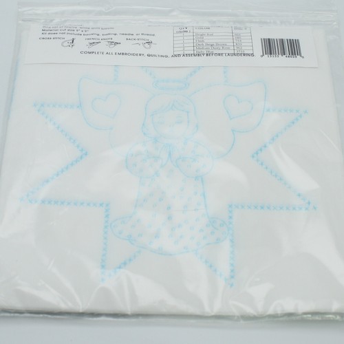 Angel 9" Quilt Blocks & Floss Jack Dempsey Needle Art Stamped Fabric Item 733 - Picture 2 of 6