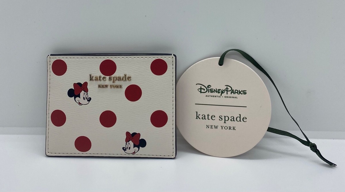 DISNEY PARKS KATE SPADE MINNIE MOUSE POLKA DOT CARD HOLDER