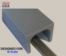 N Scale Stone Single Train Tunnel - N  Model Railroad Scenery 4 inches