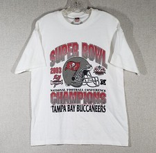 TAMPA BAY BUCCANEERS SUPER BOWL XXXVII 37 CHAMPIONS L WHITE SHORT SLEEVE T SHIRT