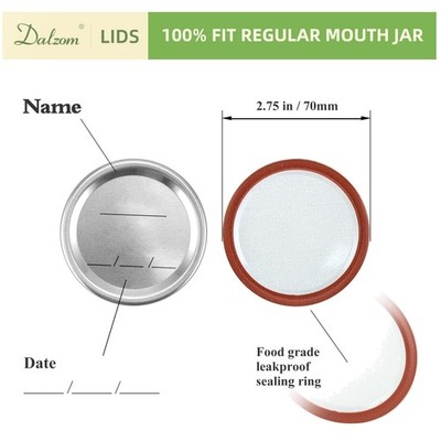 144Pcs Regular Mouth Canning Lids & Bands - Ball, Kerr Jars