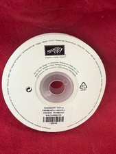 Stampin' Up 3/8" 1 cm Satin Stitched Ribbon 10 yds RETIRED Raspberry Ripple