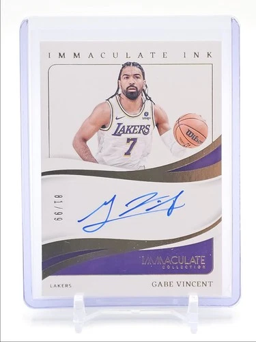 GABE VINCENT 2023-24 IMMACULATE INK AUTOGRAPH BASE LAKERS AUTO /99 Q3668