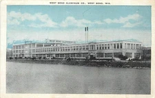 1937 West Bend Indiana West Bend Aluminum co occupation Kropp Postcard 25-11312