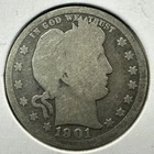 1901 25C Barber Quarter, Contains 0.1808oz of SILVER (88283)
