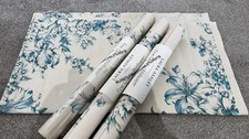 Laura Ashley Teal Bancroft Fabric & Wallpaper 3 Rolls New But Imperfect